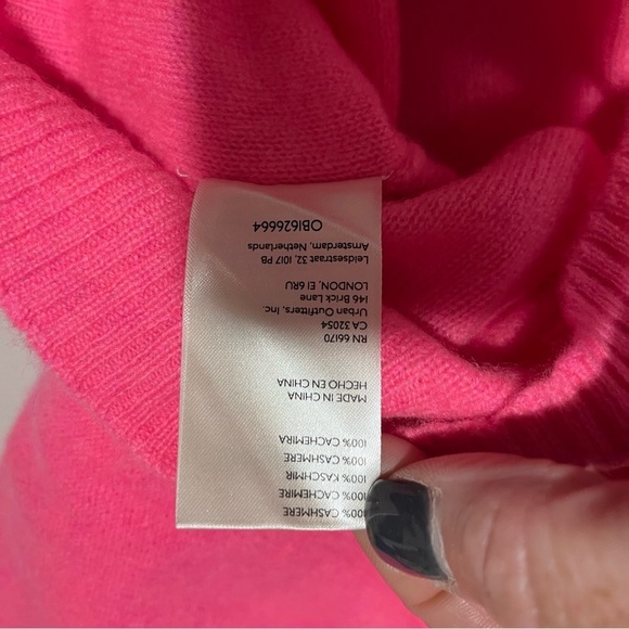 Free People Staycation Cashmere Sweater Pink Size XS Short Sleeve OB1626664 - Picture 8 of 8